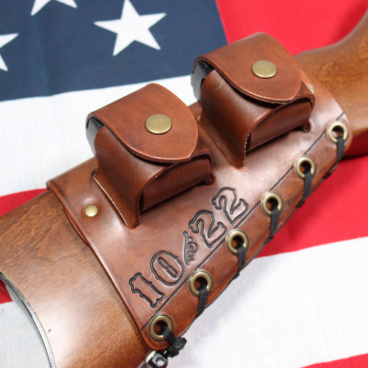 10/22 Leather Magazine Cuff - Dual 10rd Mag Pouch