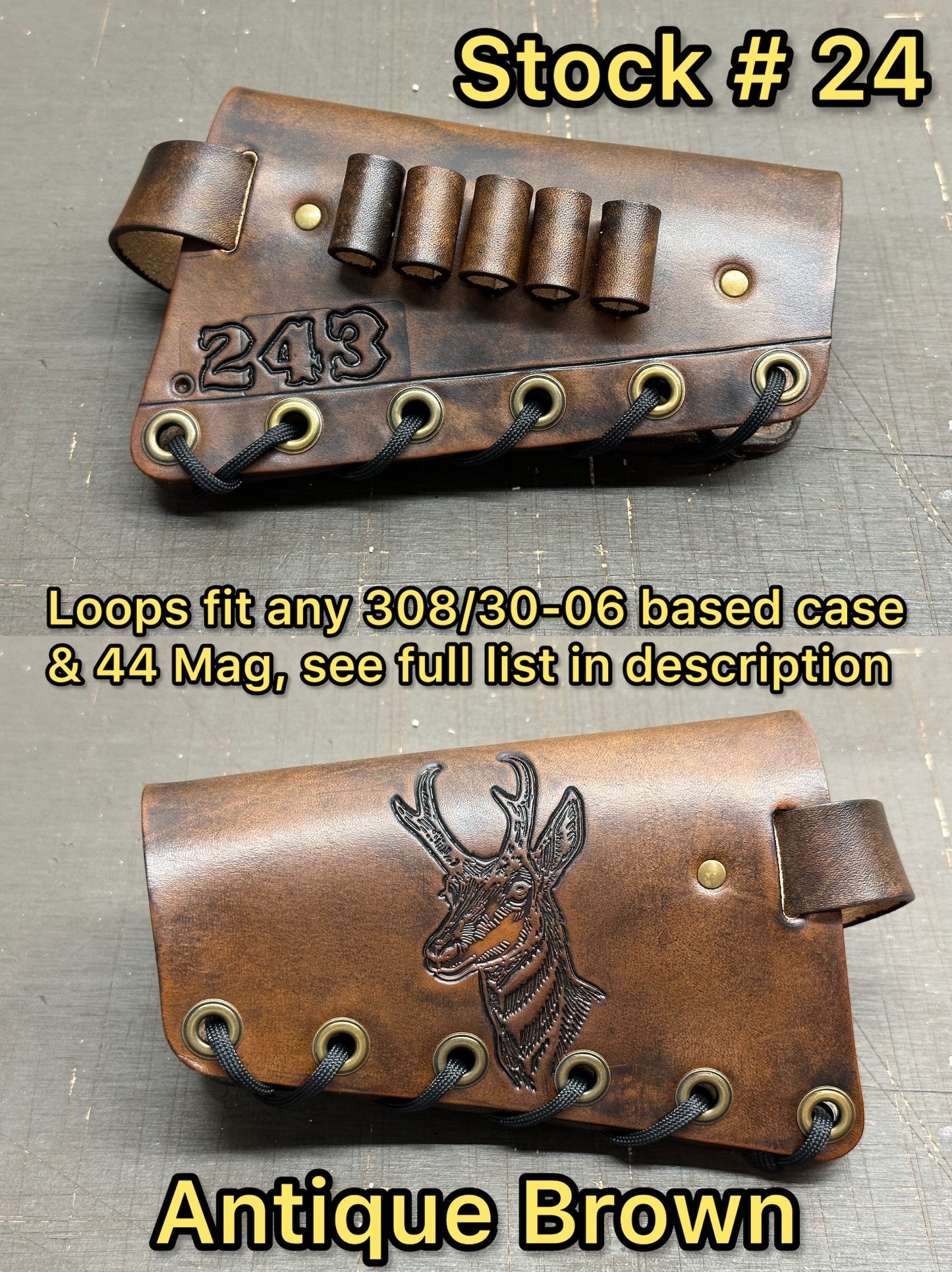 Blemished 308/7-08/243/7x57, 44 Mag Cartridge Cuffs