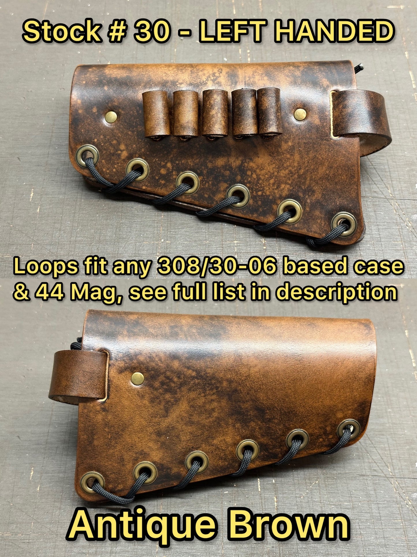 Blemished 308/7-08/243/7x57, 44 Mag Cartridge Cuffs